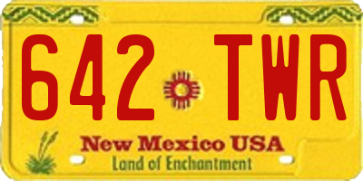 NM license plate 642TWR