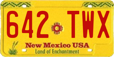 NM license plate 642TWX