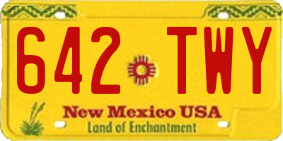 NM license plate 642TWY
