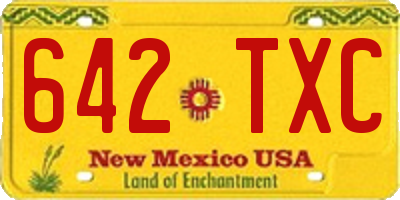 NM license plate 642TXC