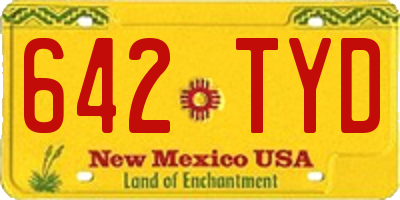NM license plate 642TYD