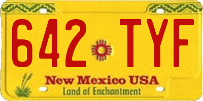 NM license plate 642TYF