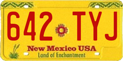 NM license plate 642TYJ