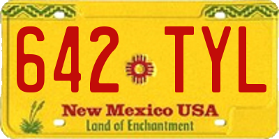 NM license plate 642TYL