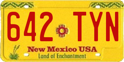 NM license plate 642TYN
