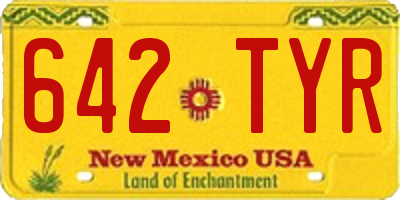 NM license plate 642TYR
