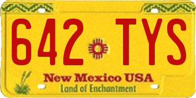 NM license plate 642TYS