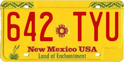 NM license plate 642TYU