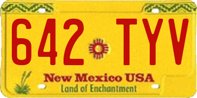 NM license plate 642TYV
