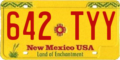 NM license plate 642TYY