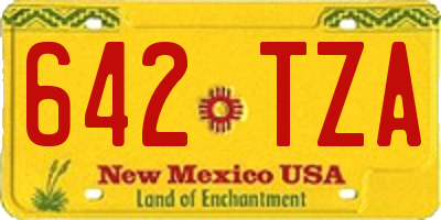 NM license plate 642TZA