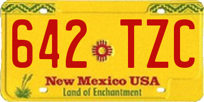 NM license plate 642TZC