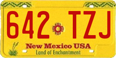 NM license plate 642TZJ