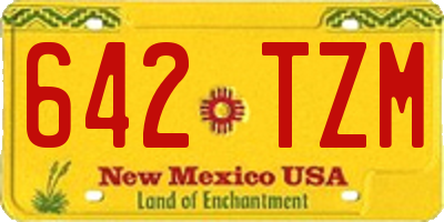 NM license plate 642TZM