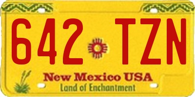 NM license plate 642TZN