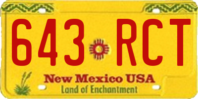NM license plate 643RCT