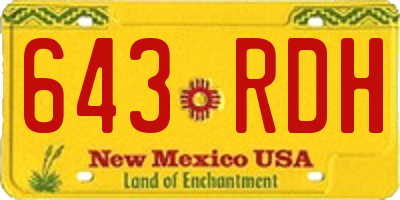 NM license plate 643RDH