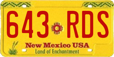 NM license plate 643RDS