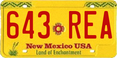 NM license plate 643REA