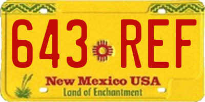 NM license plate 643REF