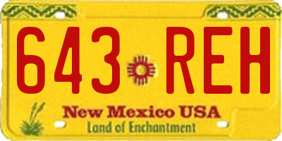 NM license plate 643REH