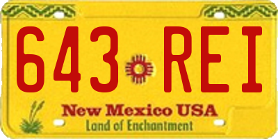 NM license plate 643REI