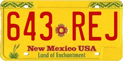 NM license plate 643REJ