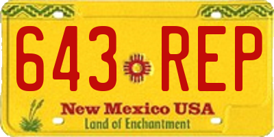 NM license plate 643REP