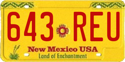 NM license plate 643REU