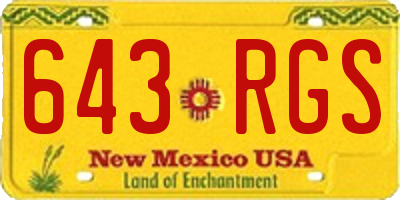NM license plate 643RGS