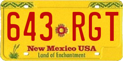NM license plate 643RGT