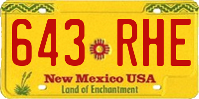 NM license plate 643RHE