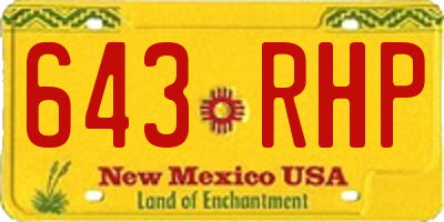 NM license plate 643RHP