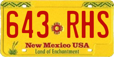 NM license plate 643RHS