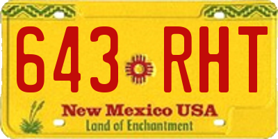 NM license plate 643RHT