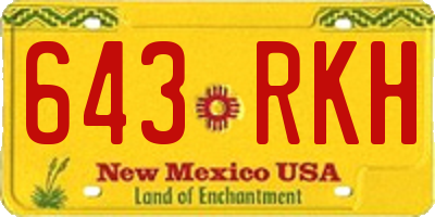 NM license plate 643RKH