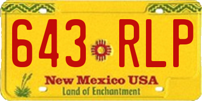 NM license plate 643RLP