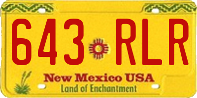 NM license plate 643RLR