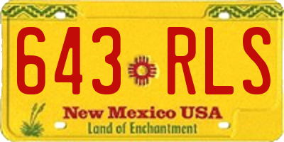 NM license plate 643RLS