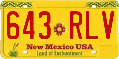 NM license plate 643RLV