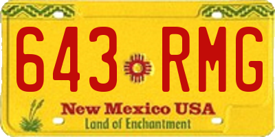 NM license plate 643RMG