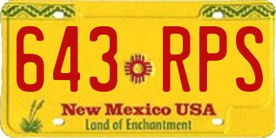NM license plate 643RPS