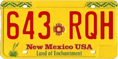 NM license plate 643RQH