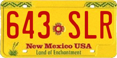 NM license plate 643SLR