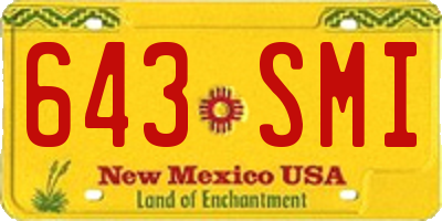 NM license plate 643SMI