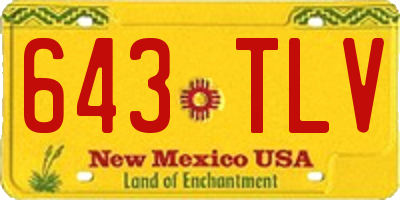 NM license plate 643TLV