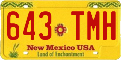 NM license plate 643TMH
