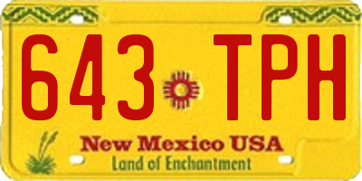NM license plate 643TPH