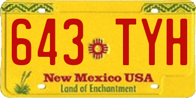 NM license plate 643TYH