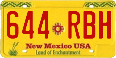 NM license plate 644RBH